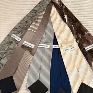 Pierre Cardin (6) Elegant Tie Collection in Neutral Tones